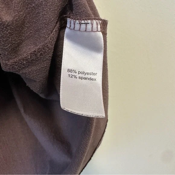 Maurices Chocolate Brown Cold Shoulder Blouse with Cutout Lace Sleeves - Picture 5 of 8